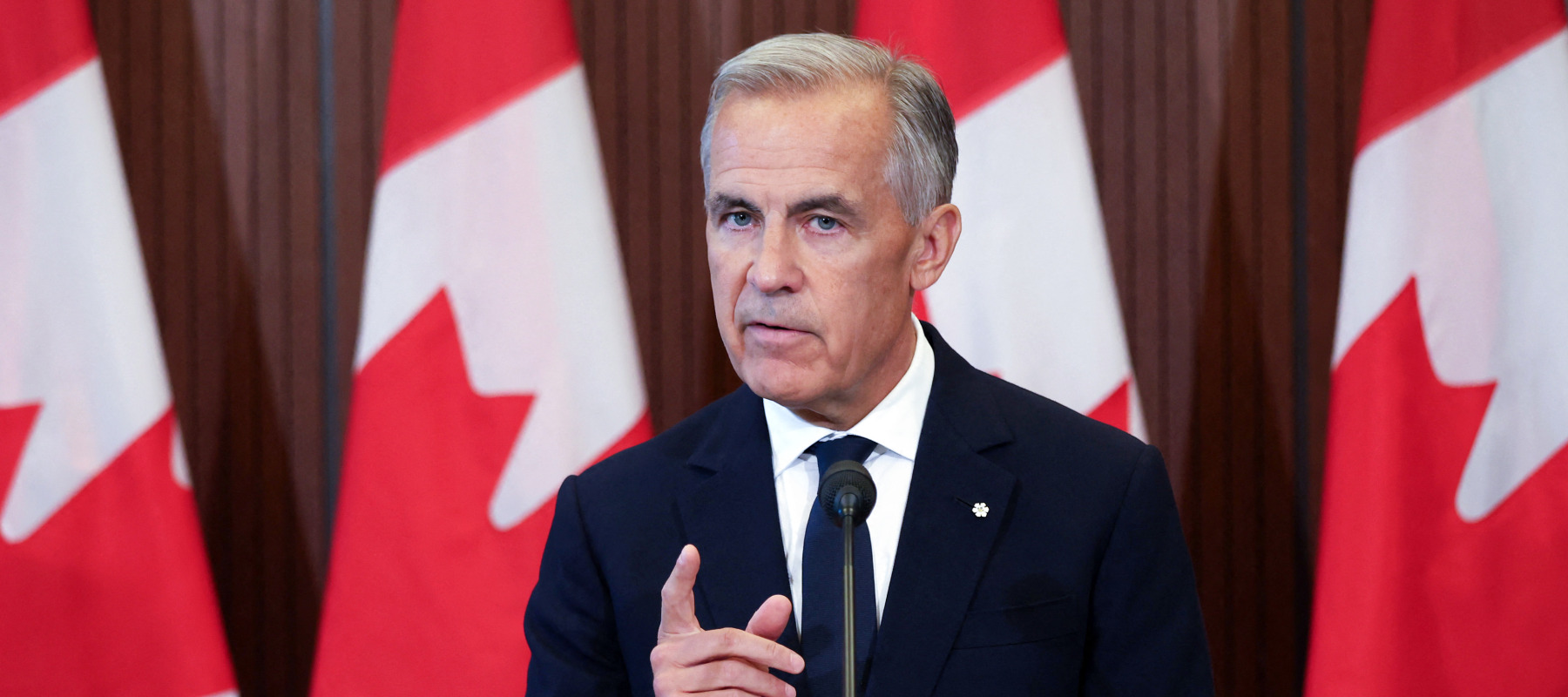 Prime Minister Mark Carney gives a statement on dead trade deal.