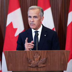 Prime Minister Mark Carney gives a statement on dead trade deal.