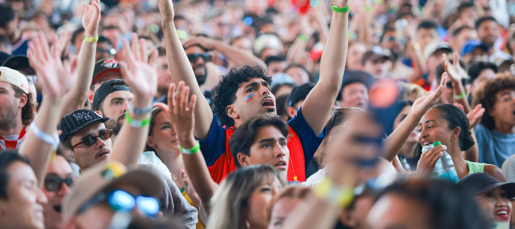 World Cup fans watch the final between Spain and Argentina in Vancouver, Canada.