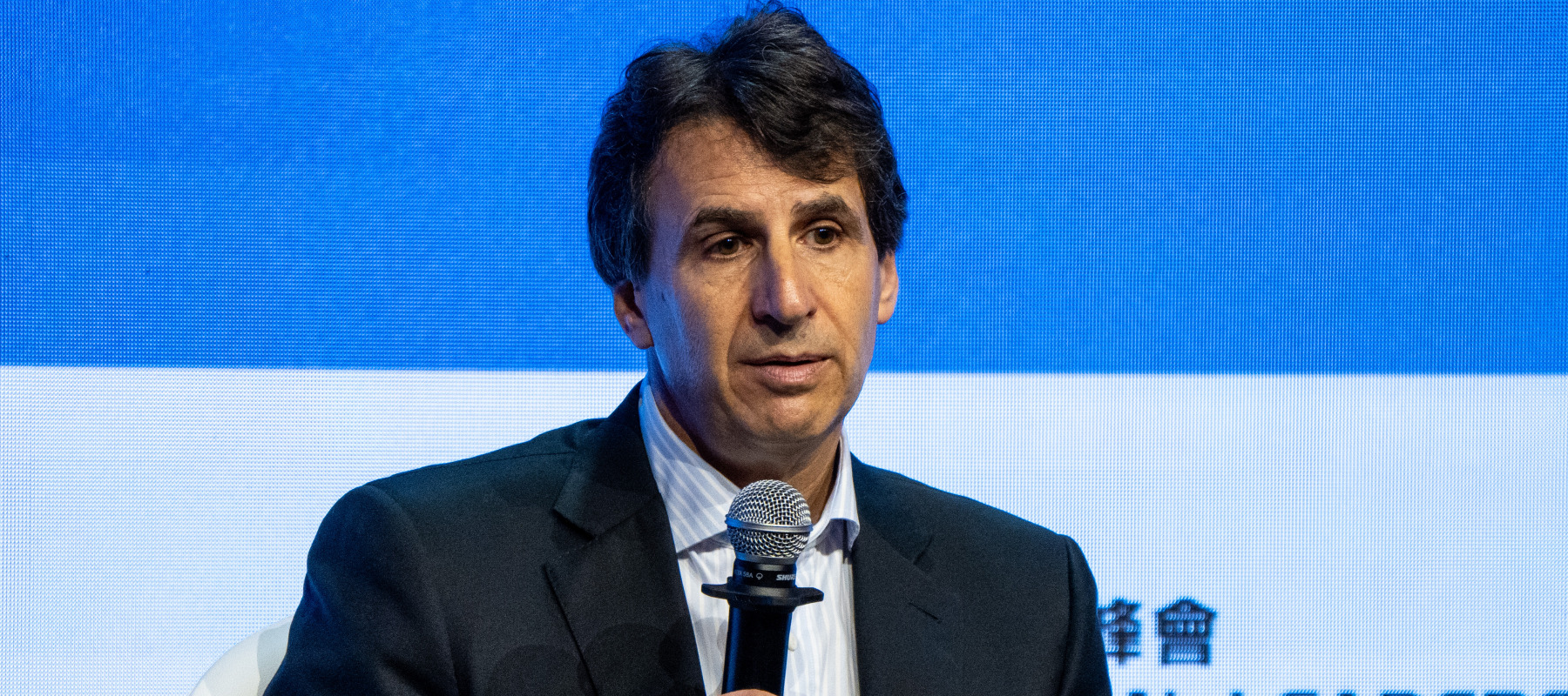 CEO of Apollo Global Management, Marc Rowan, during the panel on Markets, trends and opportunities the Global Hong Kong Global Financial Leaders Investment Summit.