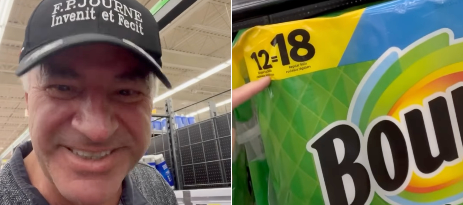 A photo of Kevin O'Leary shopping in Walmart