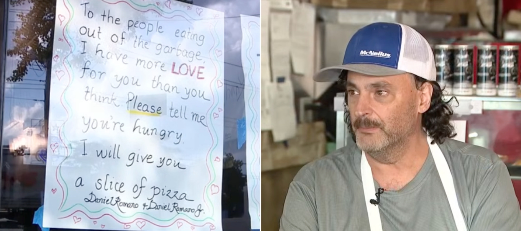 Daniel Romano shares the story of the viral sign on his storefront with Fox 5 New York.