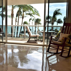 Condo with a coastal view