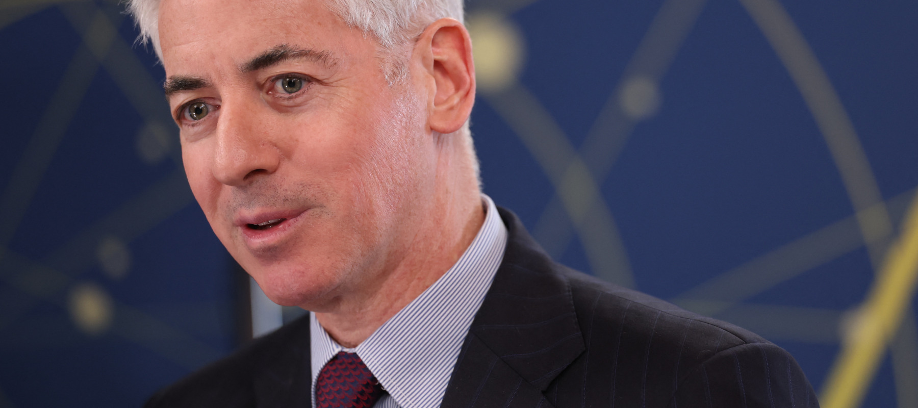 US hedge fund manager Bill Ackman, CEO of Pershing Square Capital Management, speaks at the Milken Institute Global Conference.