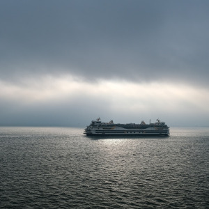 A photo of a cruise ship