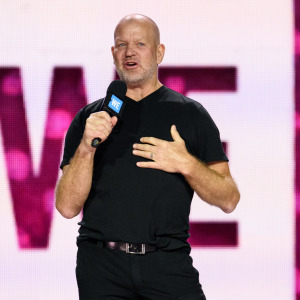 Chip Wilson speaking at WE Day Seattle