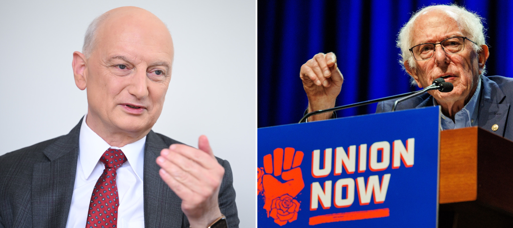 Nikolas Stihl is pushing for a longer work week, while Bernie Sanders wants a shorter one.