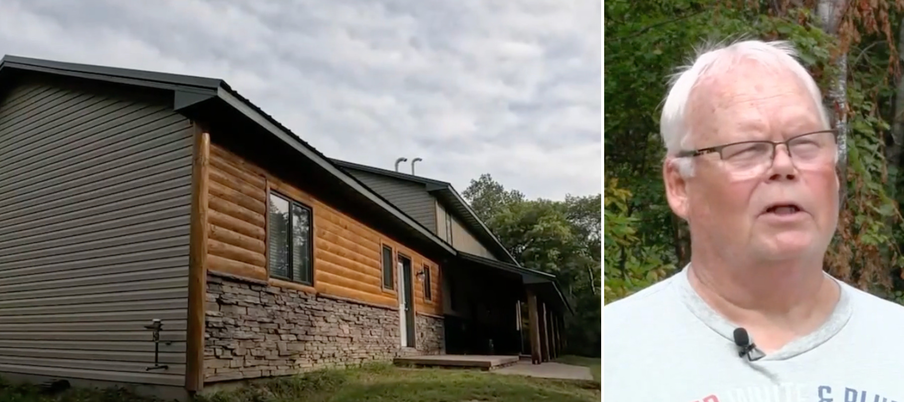 house and man
