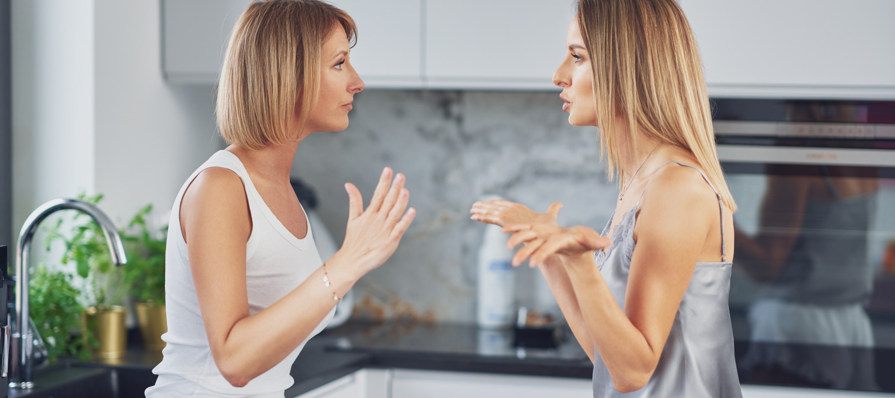 Two women arguing