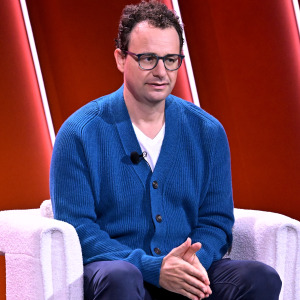 Anthropic CEO Amodei looks tense