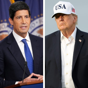 Federal Reserve Chair Kevin Warsh on the left, and President Trump on the right.