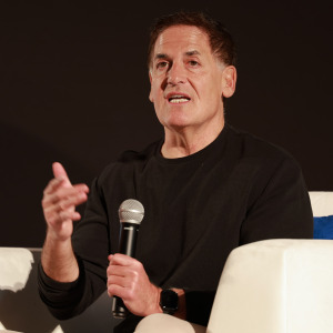 Mark Cuban speaks onstage at the Samsung Solve for Tomorrow: AI in Action Lab event.