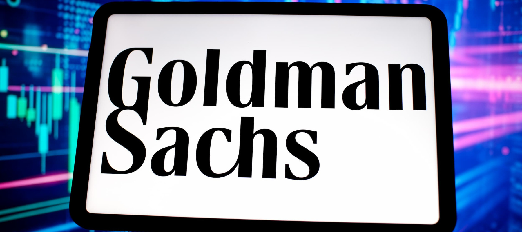 A photo of the Goldman Sachs logo