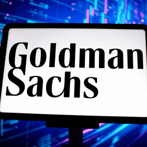A photo of the Goldman Sachs logo