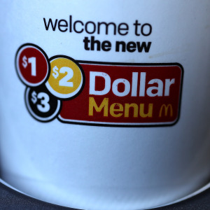 A promotion for McDonald's new Dollar Menu.