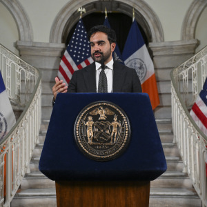 New York City Mayor Zohran Mamdani speaks during a news conference.