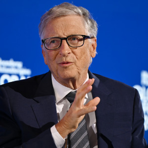 Bill Gates speaking at an event.