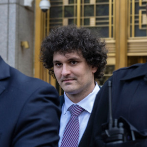 Former FTX chief Sam Bankman-Fried leaves the Federal Courthouse following a bail hearing ahead of his October trial.