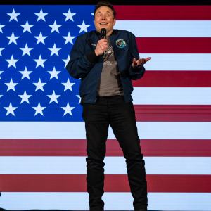 Elon Musk speaks during an America PAC town hall.