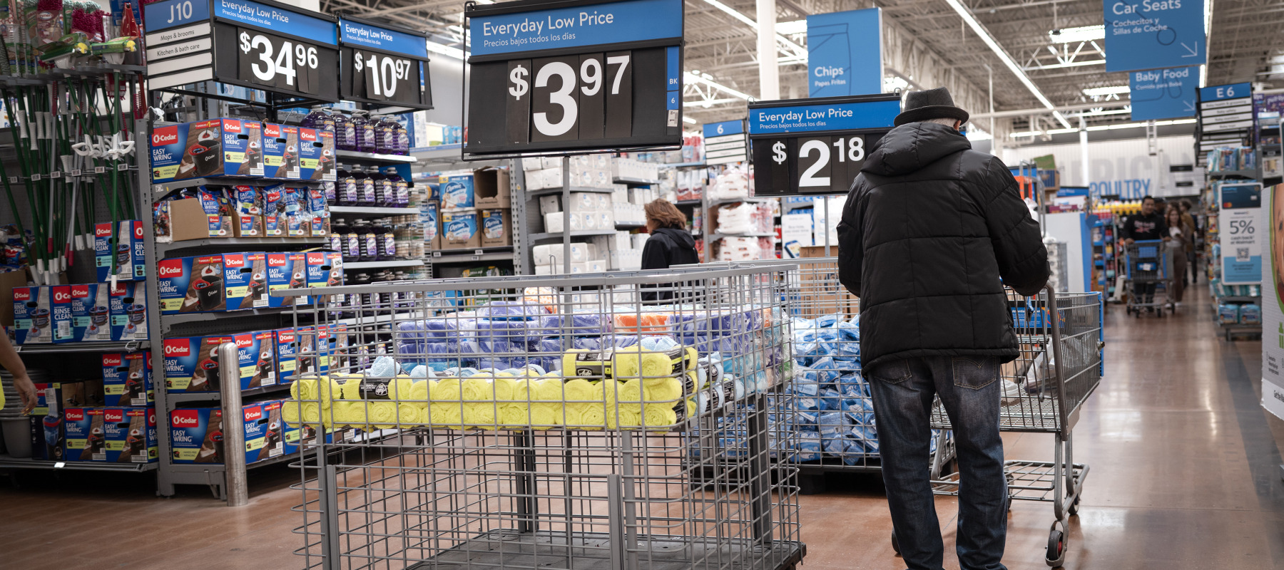 Customers shop at a Walmart store in Chicago, Illinois.