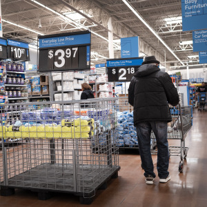 Customers shop at a Walmart store in Chicago, Illinois.