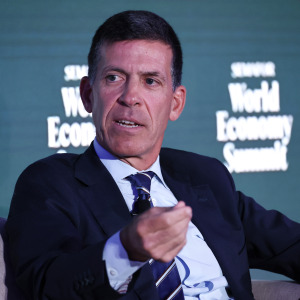 John Waldron, President, Goldman Sachs speaks onstage during the Semafor World Economy Summit Fall Edition at Gallup HQ.