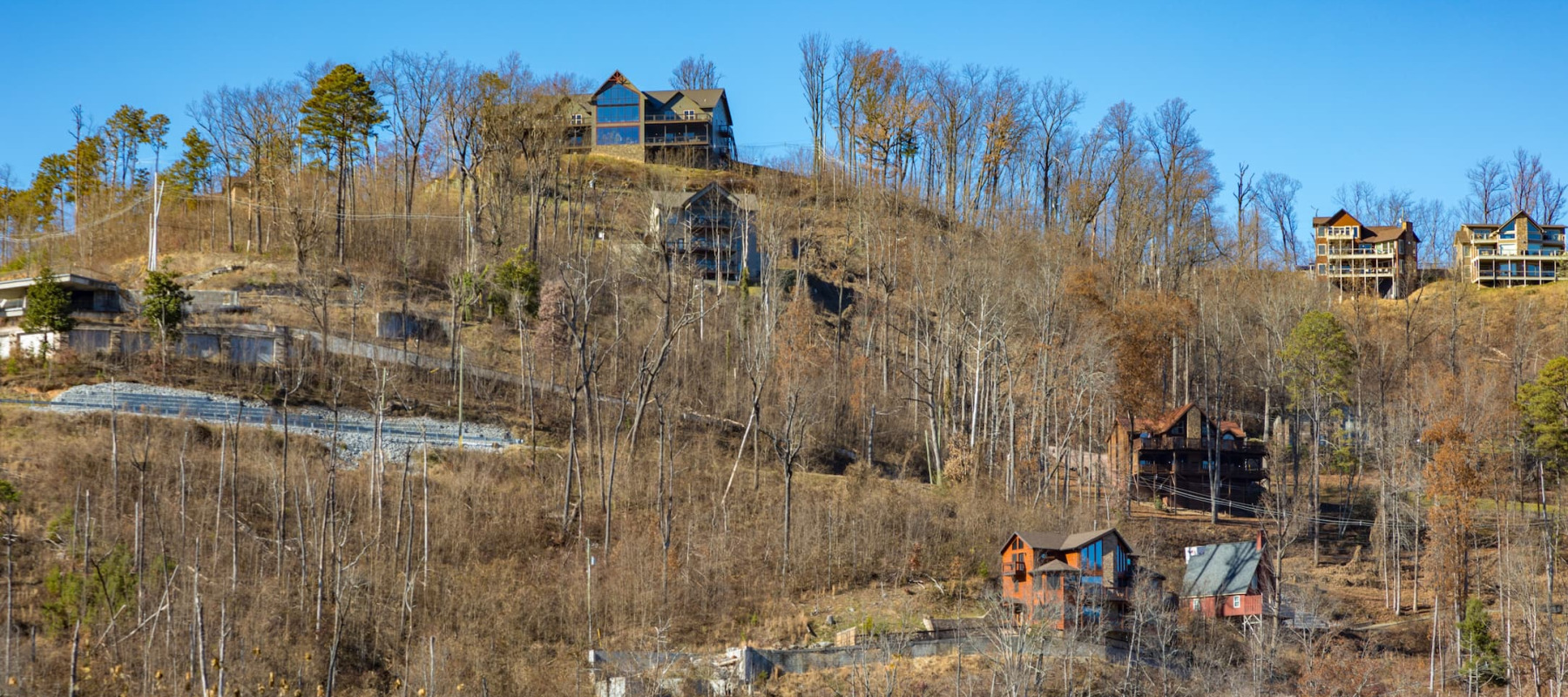 A photo of cabins in Gatlinburg, Tennessee