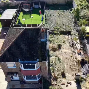 A photo of a demolished semi-detached house in Leeds