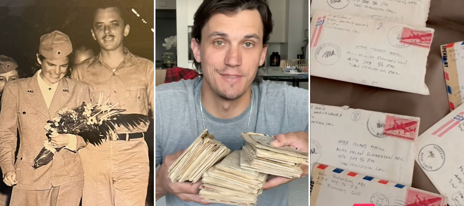 Helen and Bill fell in love by letter during WWII.