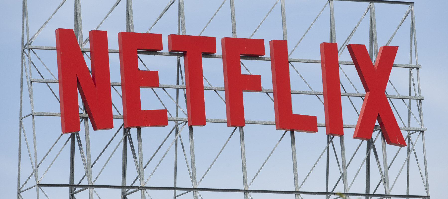 The Netflix logo is seen on the roof of an office building in Los Angeles, California, on April 16, 2026.