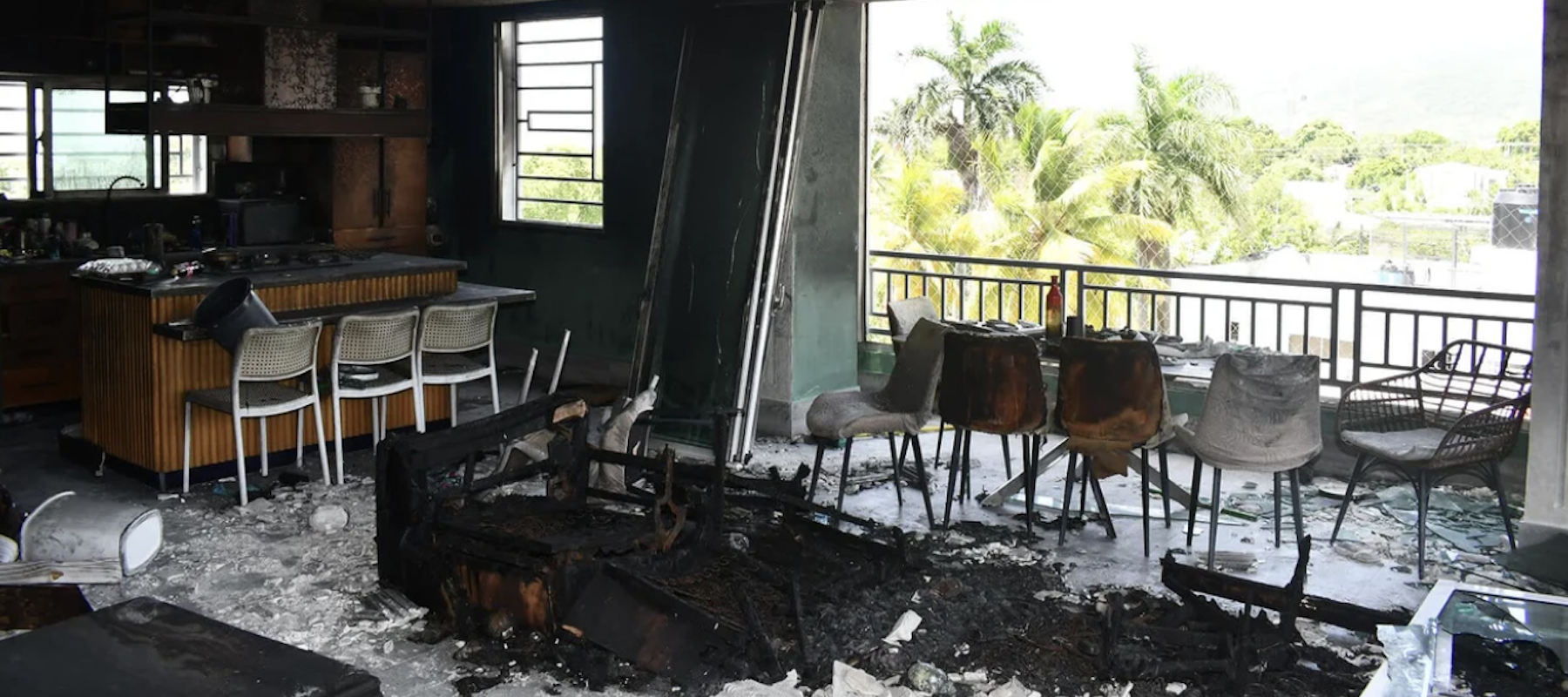 Interior of the rental property after the fire.