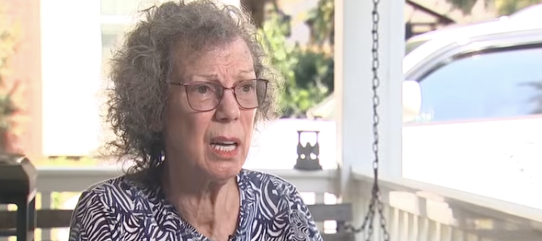 Mary Grindstaff telling WSOC-TV how she was scammed.