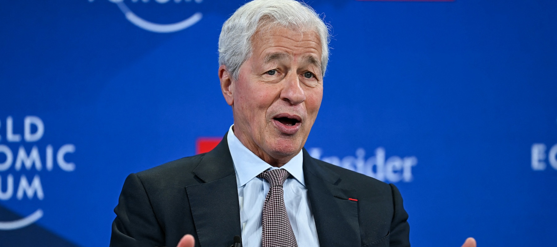 JPMorgan CEO Jamie Dimon speaking at an event.