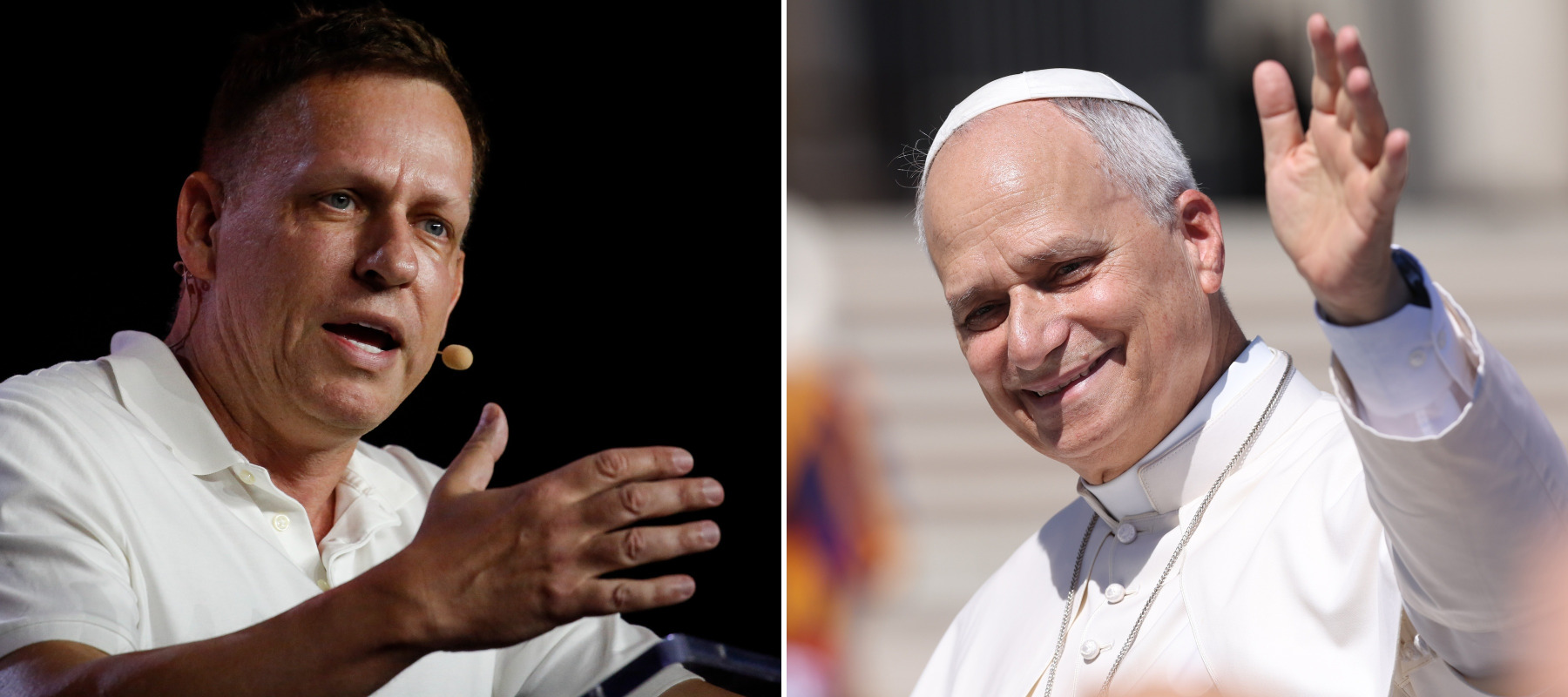 The PayPal founder and the pope are in a theological and political spat.