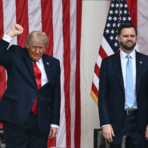 A photo of Donald Trump and JD Vance