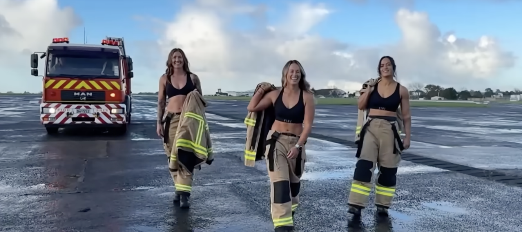 Image from New Zealand's first women’s professional firefighters’ calendar released in 2025.