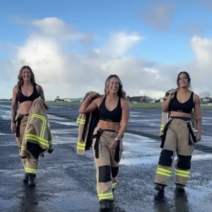 Image from New Zealand's first women’s professional firefighters’ calendar released in 2025.