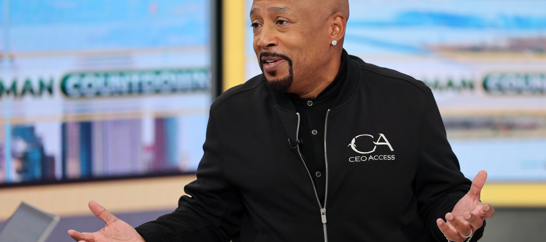 Daymond John visits FOX Business Network's "The Claman Countdown" at Fox Business Network Studios.