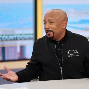 Daymond John visits FOX Business Network's "The Claman Countdown" at Fox Business Network Studios.
