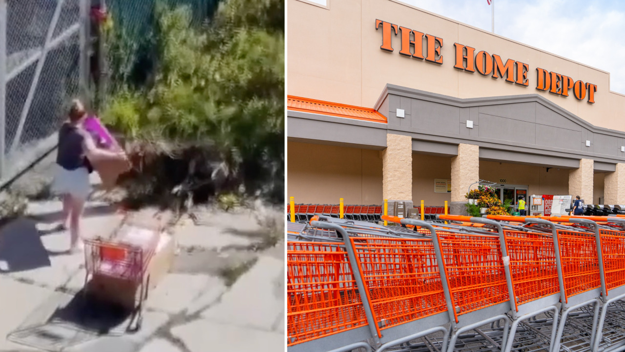 Michigan woman allegedly steals two 12-foot skeletons from a Home Depot next to ...