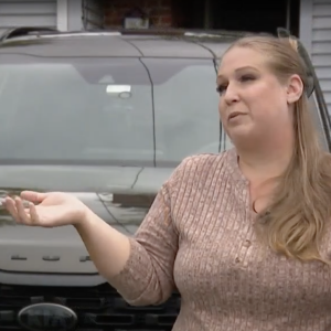 A photo of Amber Cichowski and her Kia
