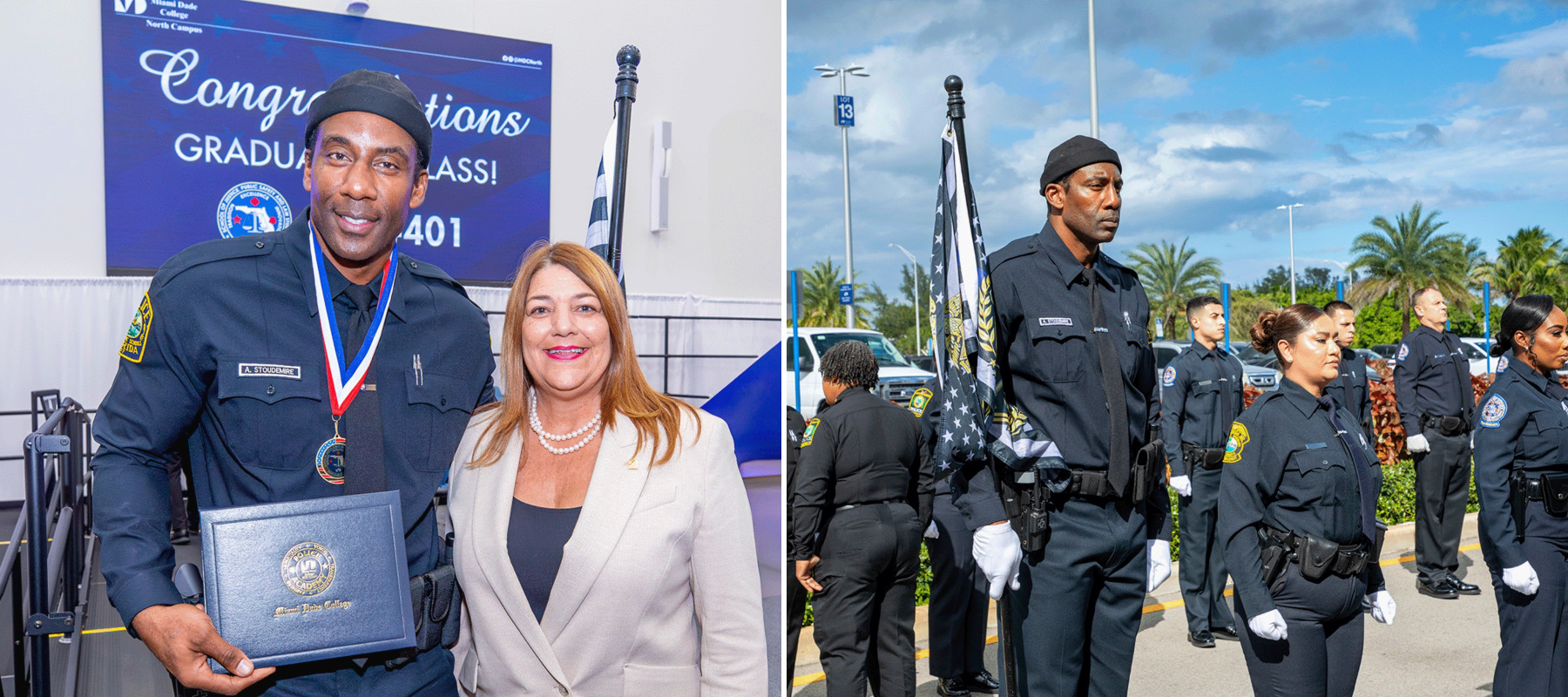 Amar’e Stoudemire at Miami Dade College’s Police Academy