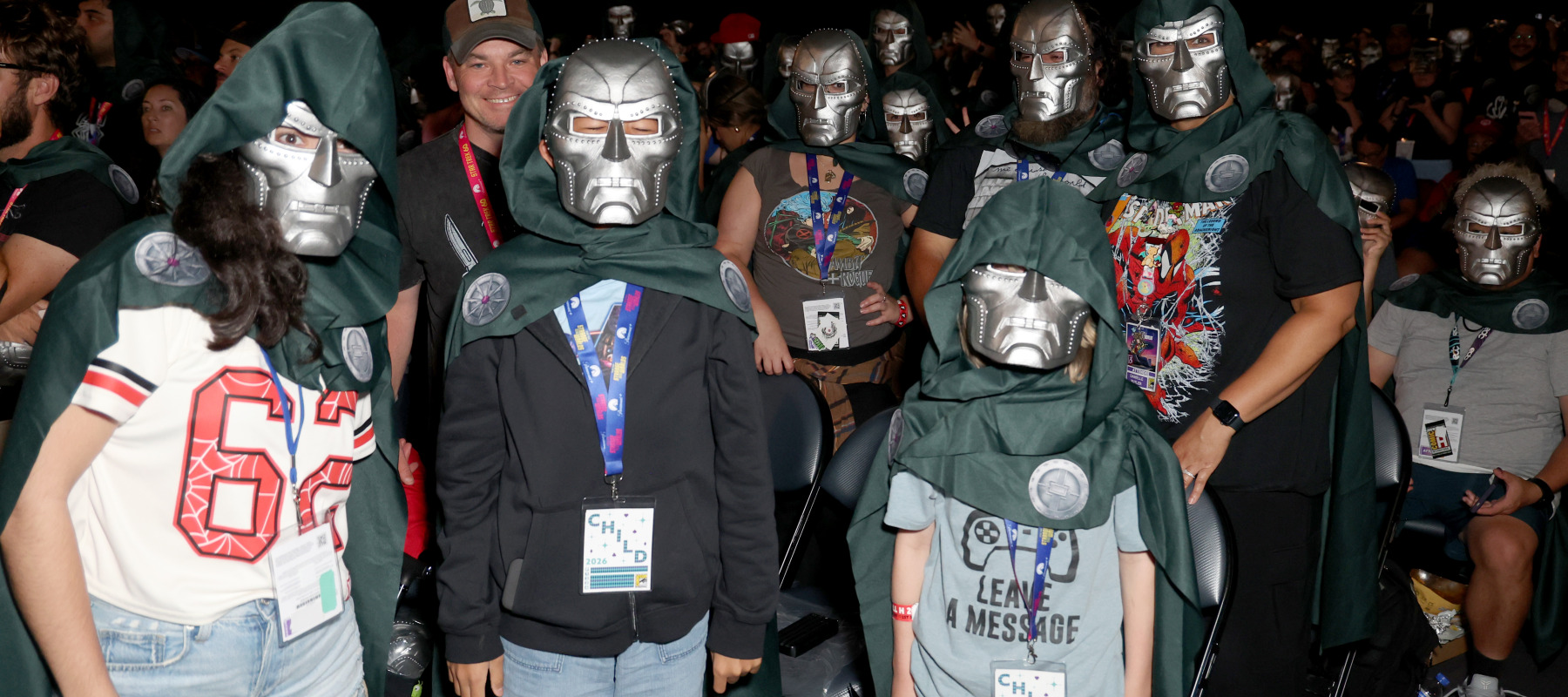 Cosplayers dressed as Doctor Doom attend the Marvel Studios Panel at 2026 San Diego Comic-Con.