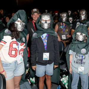 Cosplayers dressed as Doctor Doom attend the Marvel Studios Panel at 2026 San Diego Comic-Con.