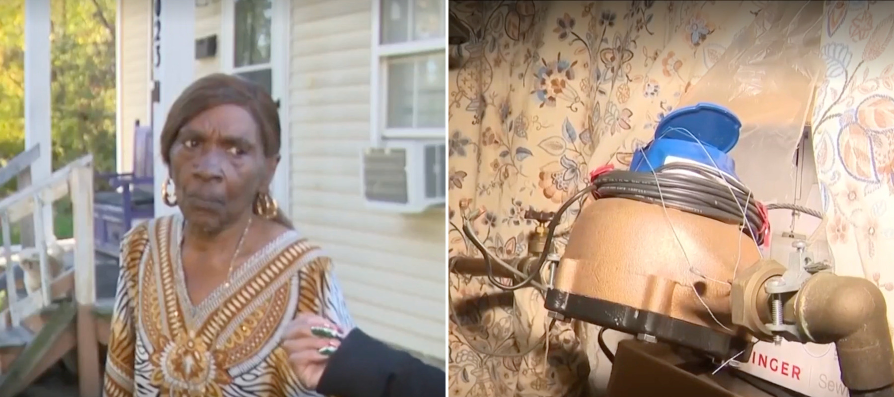 82-year-old Larnese Davis and her non-complaint water meter.