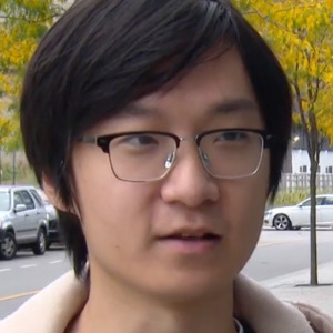 A man was is interviewed in a two-column collage featuring the rental company on the right.