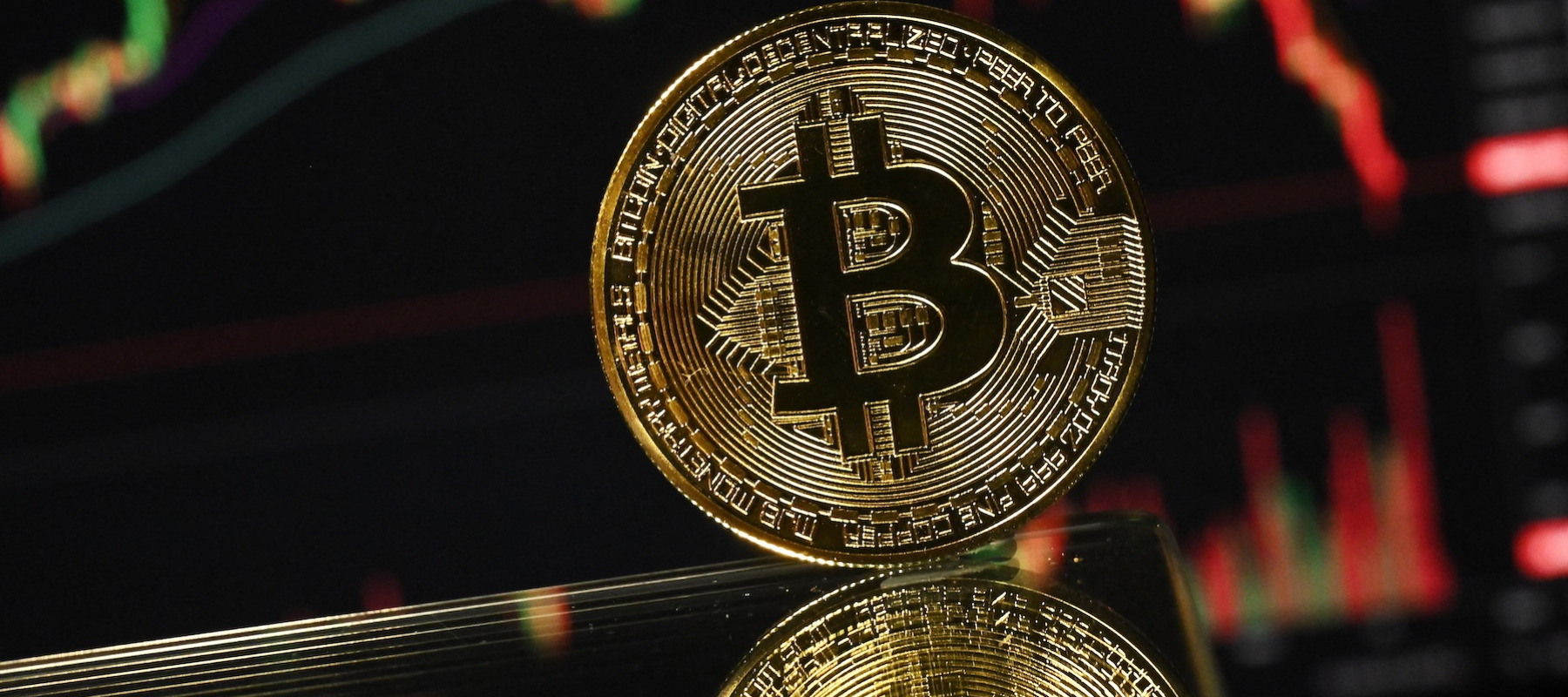 Gold plated souvenir Bitcoin.