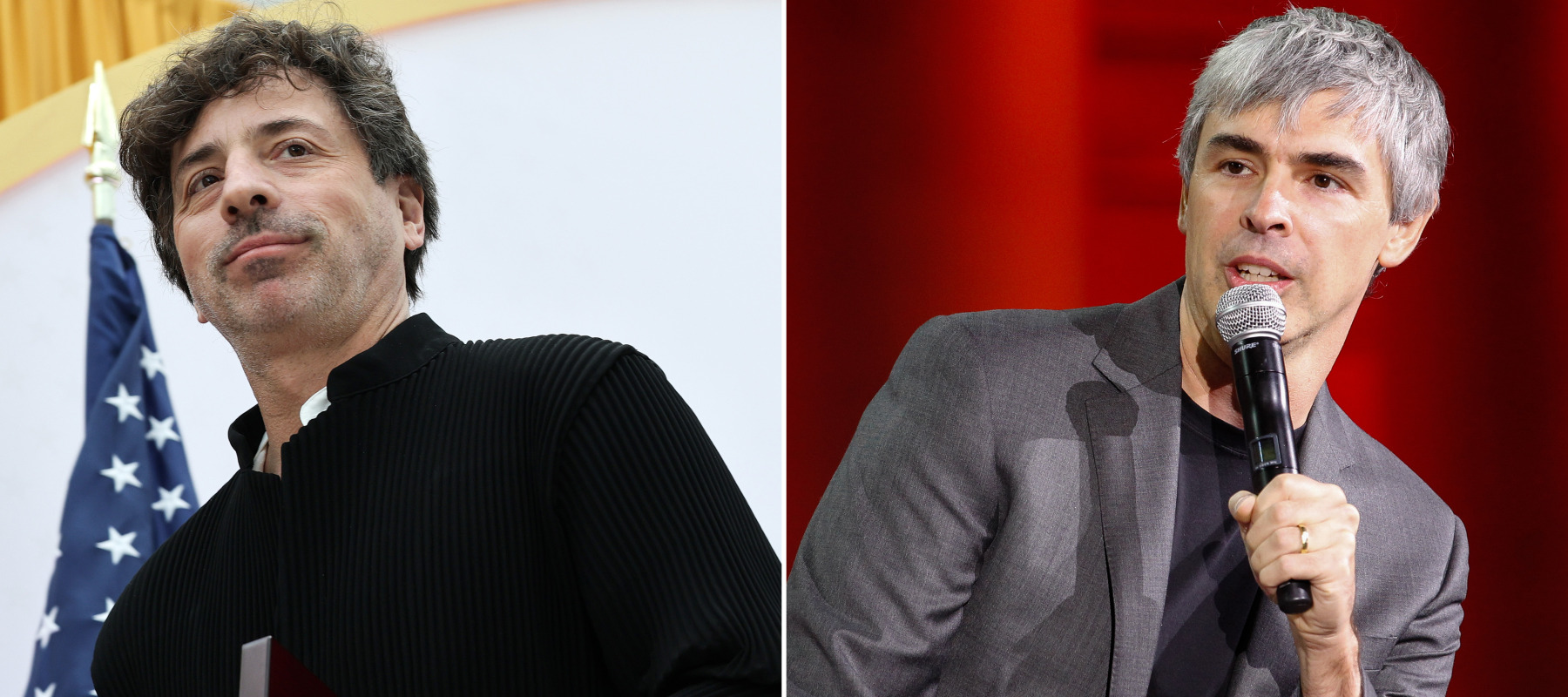 Sergey Brin, left, and Larry Page
