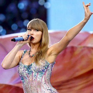 Taylor Swift performing during the Eras Tour.