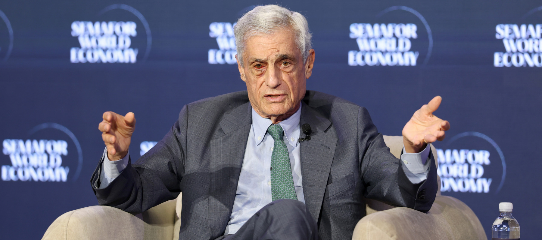 Robert Rubin speaks on stage during Semafor World Economy 2026.